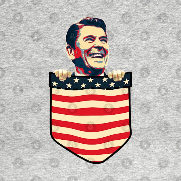 Ronald Reagan Chest Pocket by Nerd_art